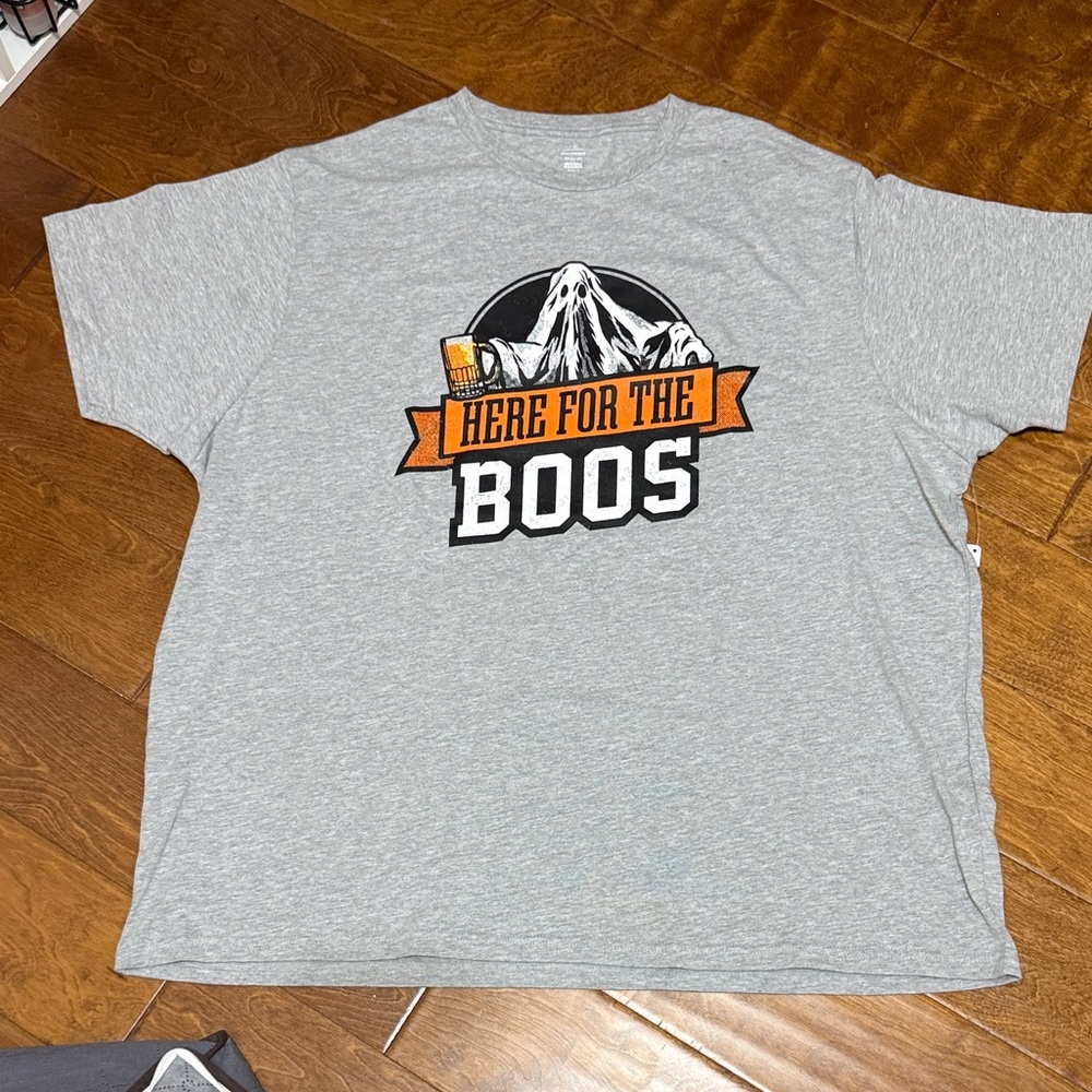 NWT Size XXXL Way to Celebrate Gray Tee with 'Here for the Boos' Design